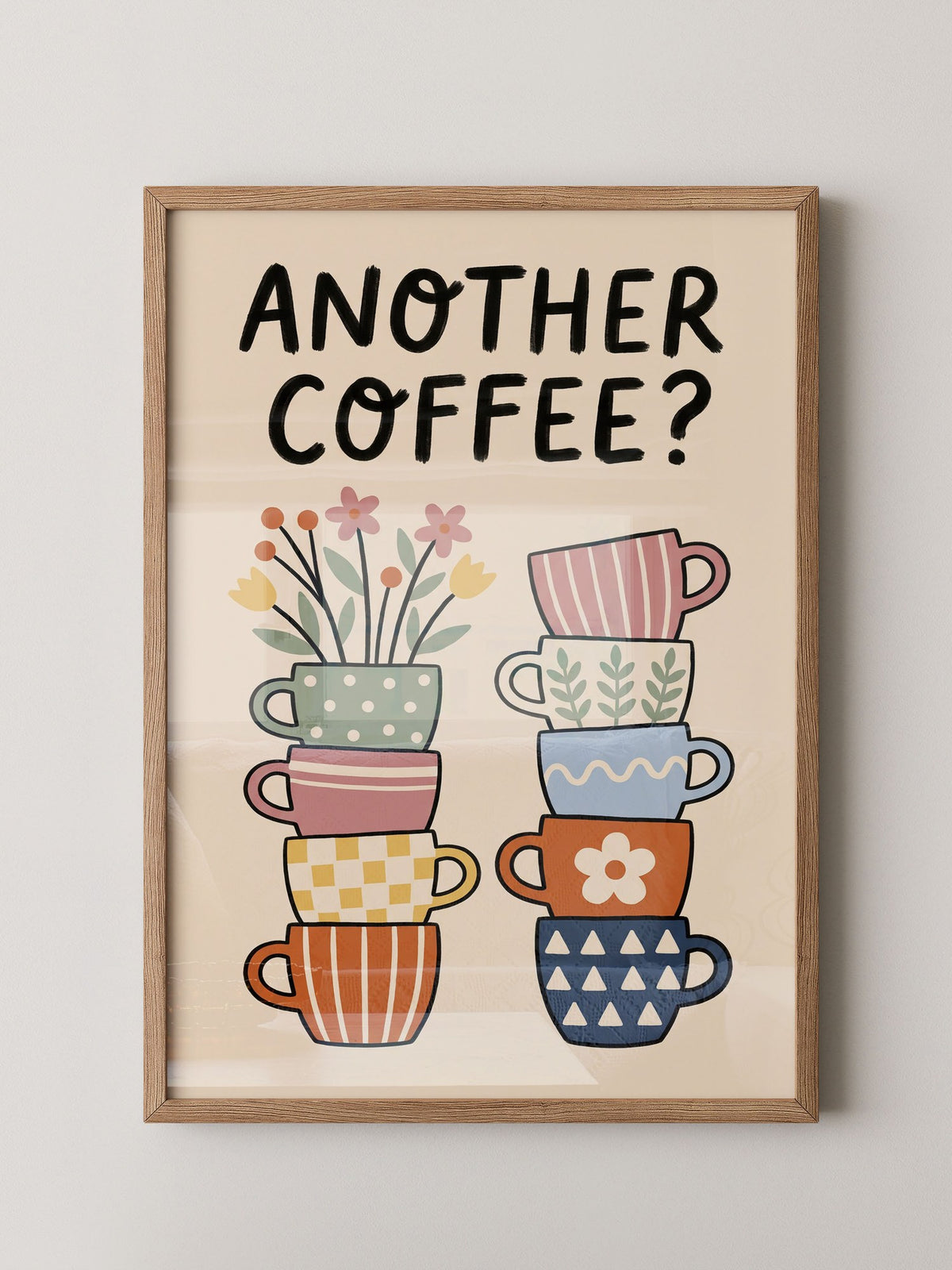 Kaffeetassen Illustration Bunt