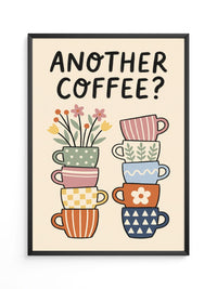Kaffeetassen Illustration Bunt