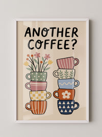 Kaffeetassen Illustration Bunt