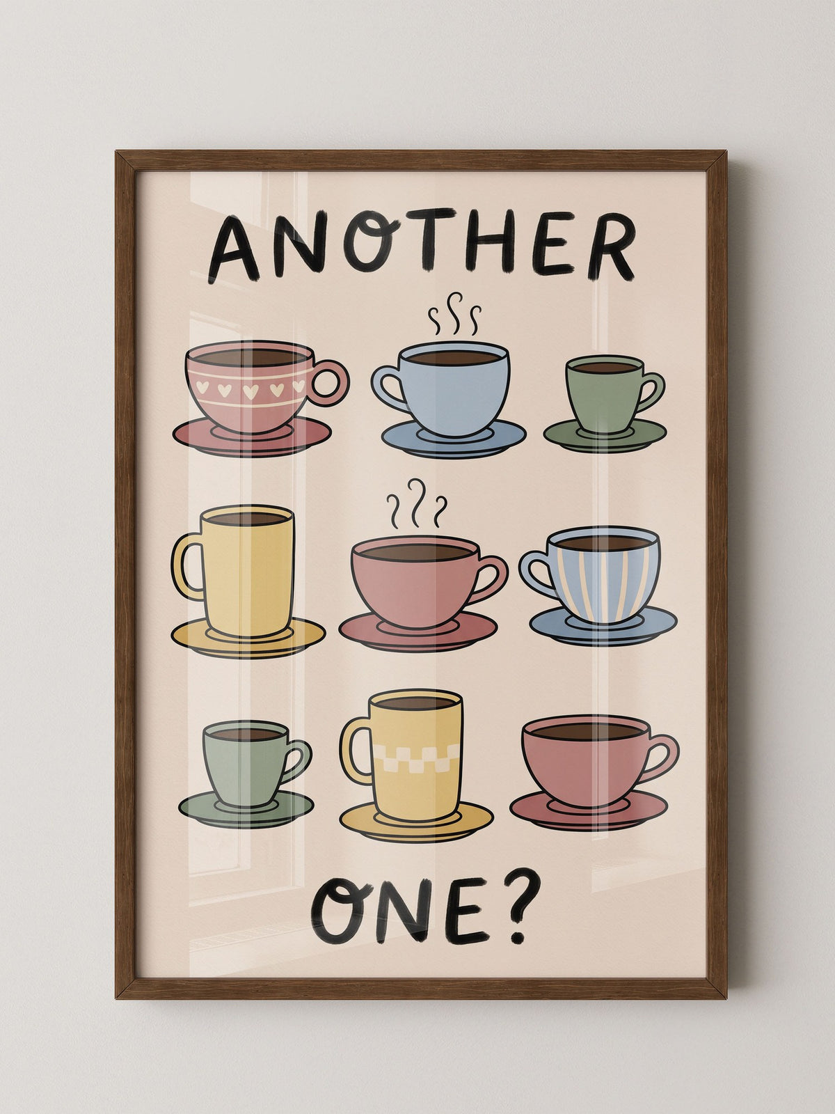 Kaffeetassen Illustration bunt