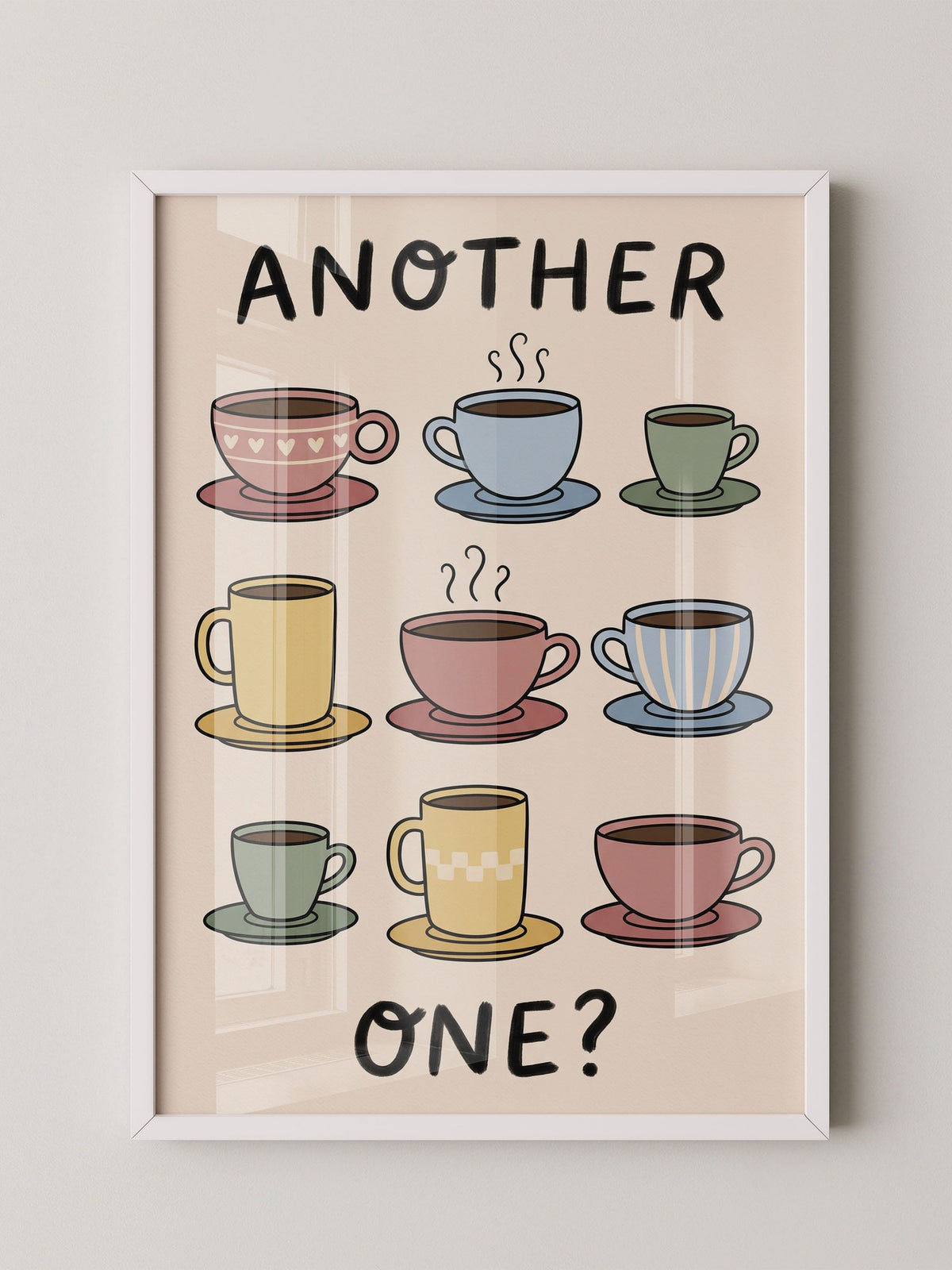 Kaffeetassen Illustration bunt