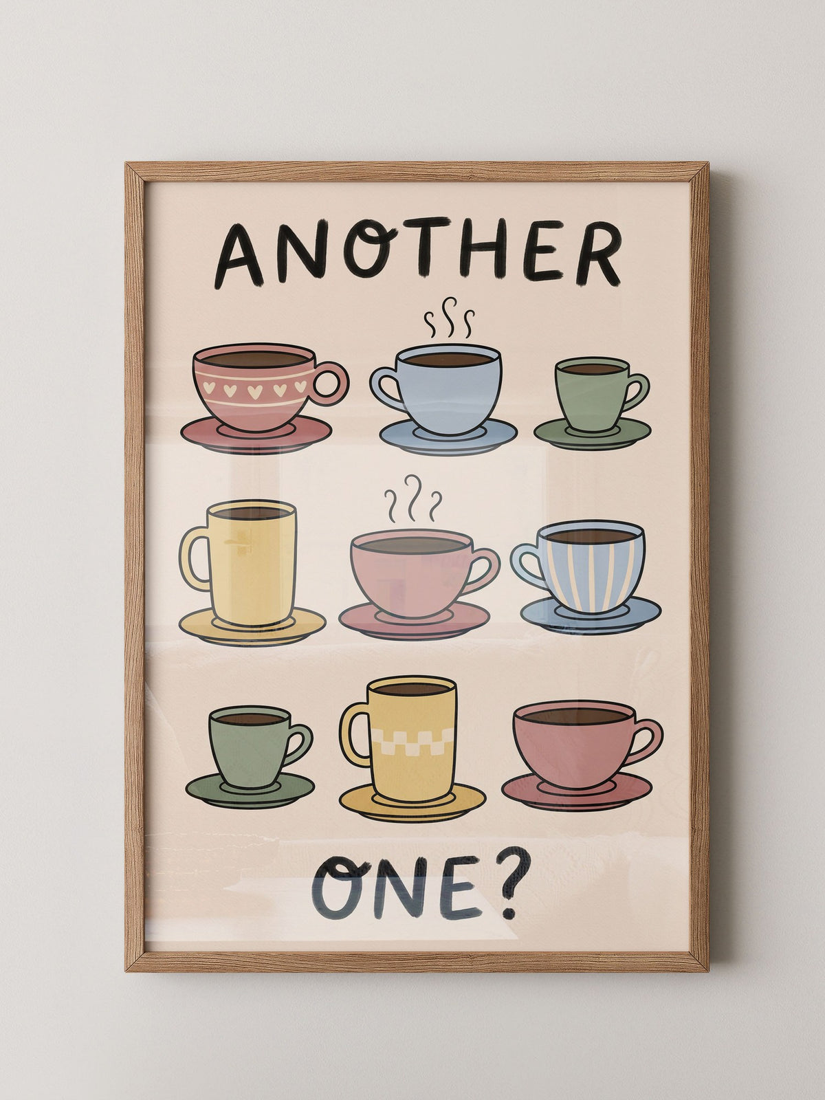 Kaffeetassen Illustration bunt