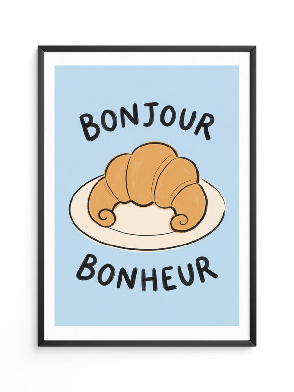 Bonjour Croissant Illustration