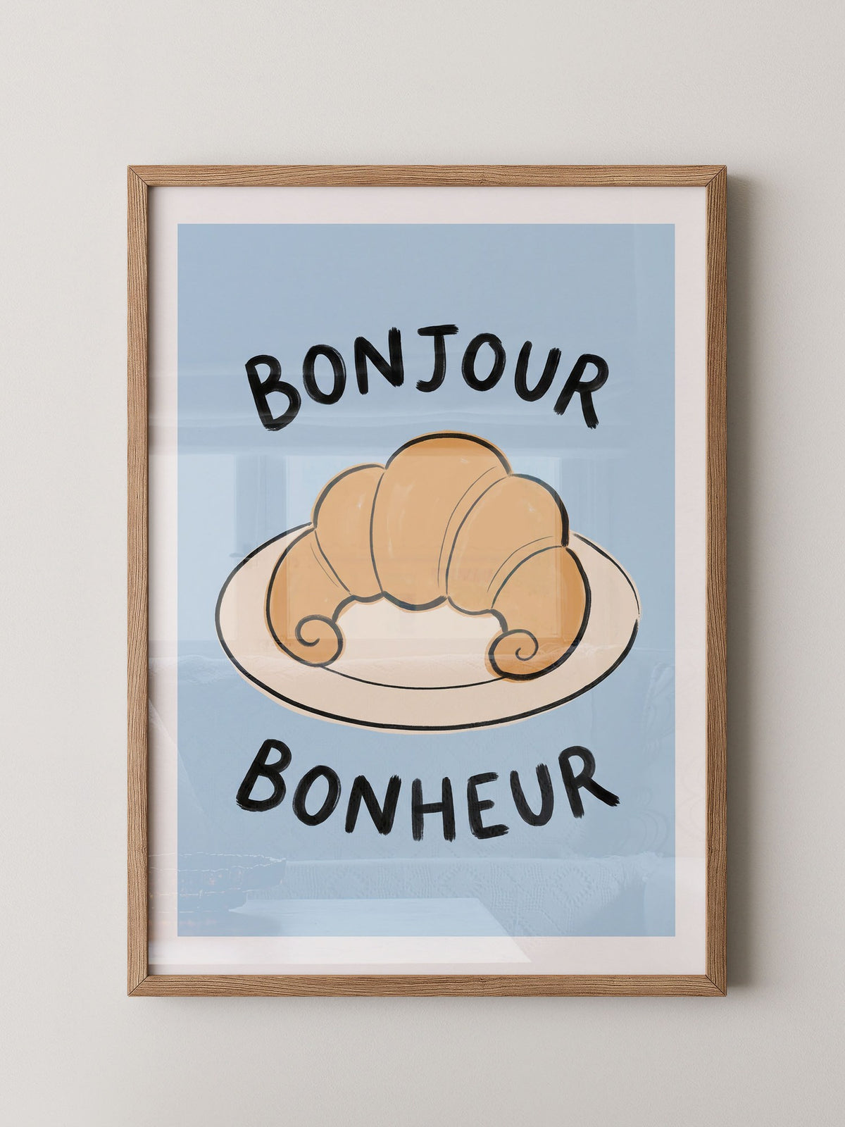 Bonjour Croissant Illustration