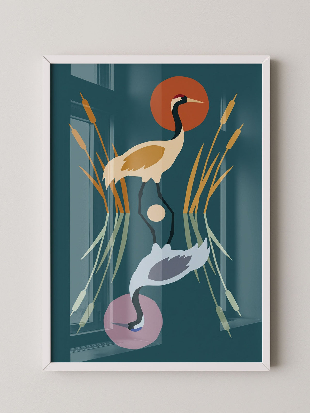 Kranich Reet Illustration