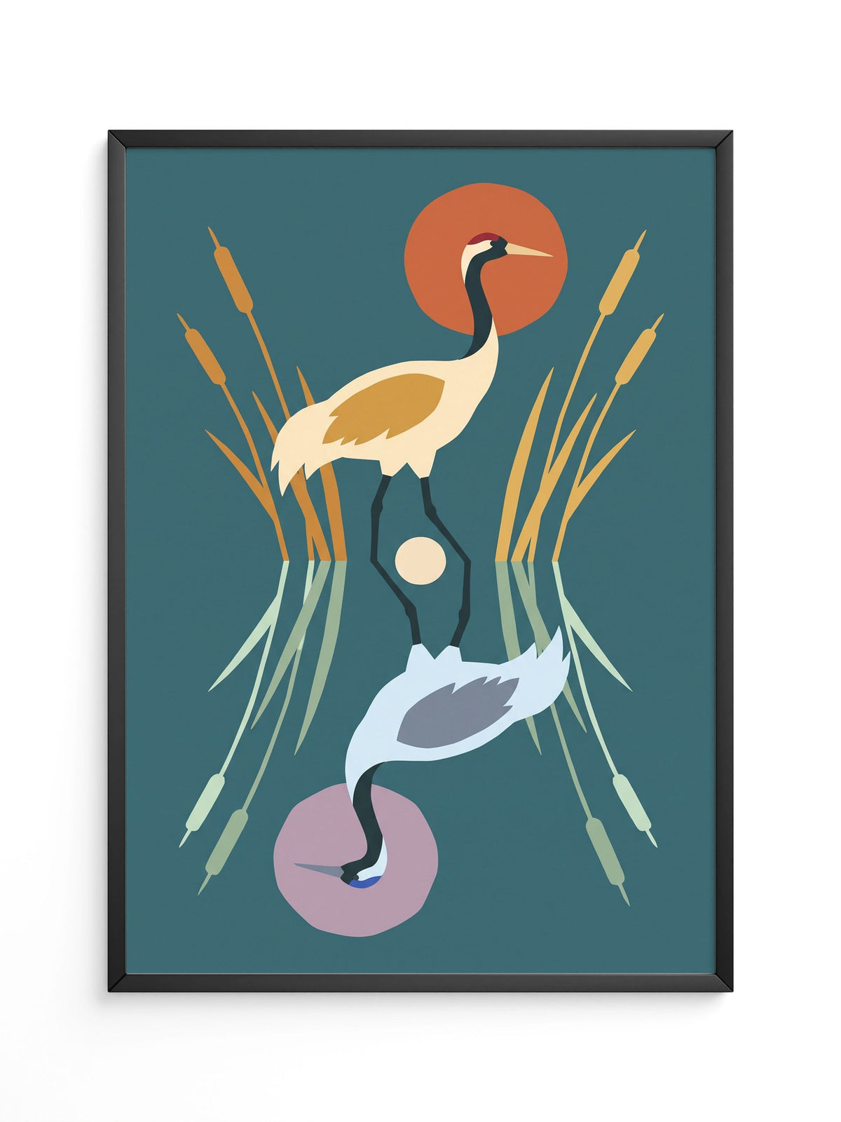 Kranich Reet Illustration