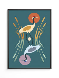 Kranich Reet Illustration