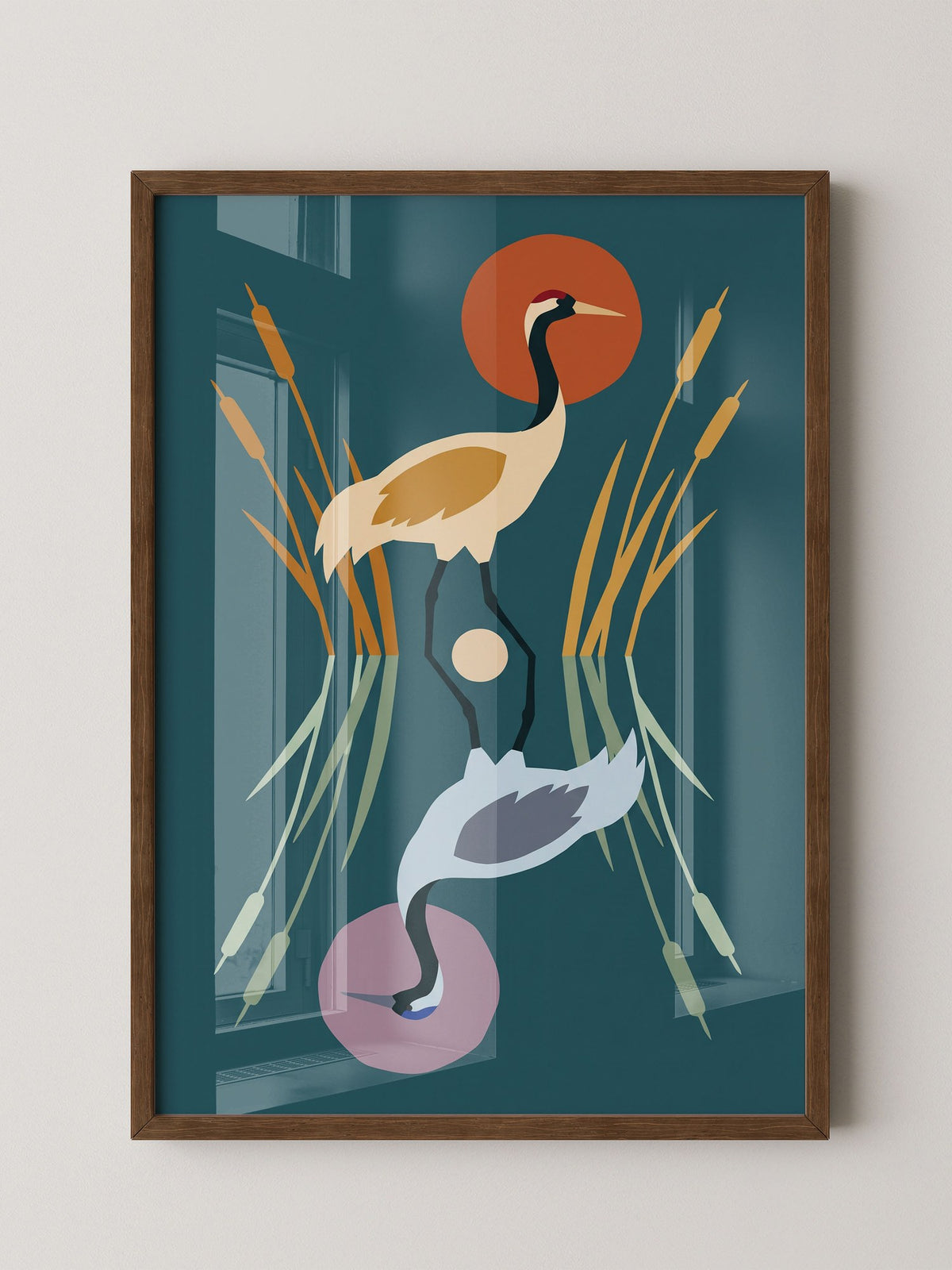 Kranich Reet Illustration