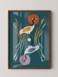 Kranich Reet Illustration