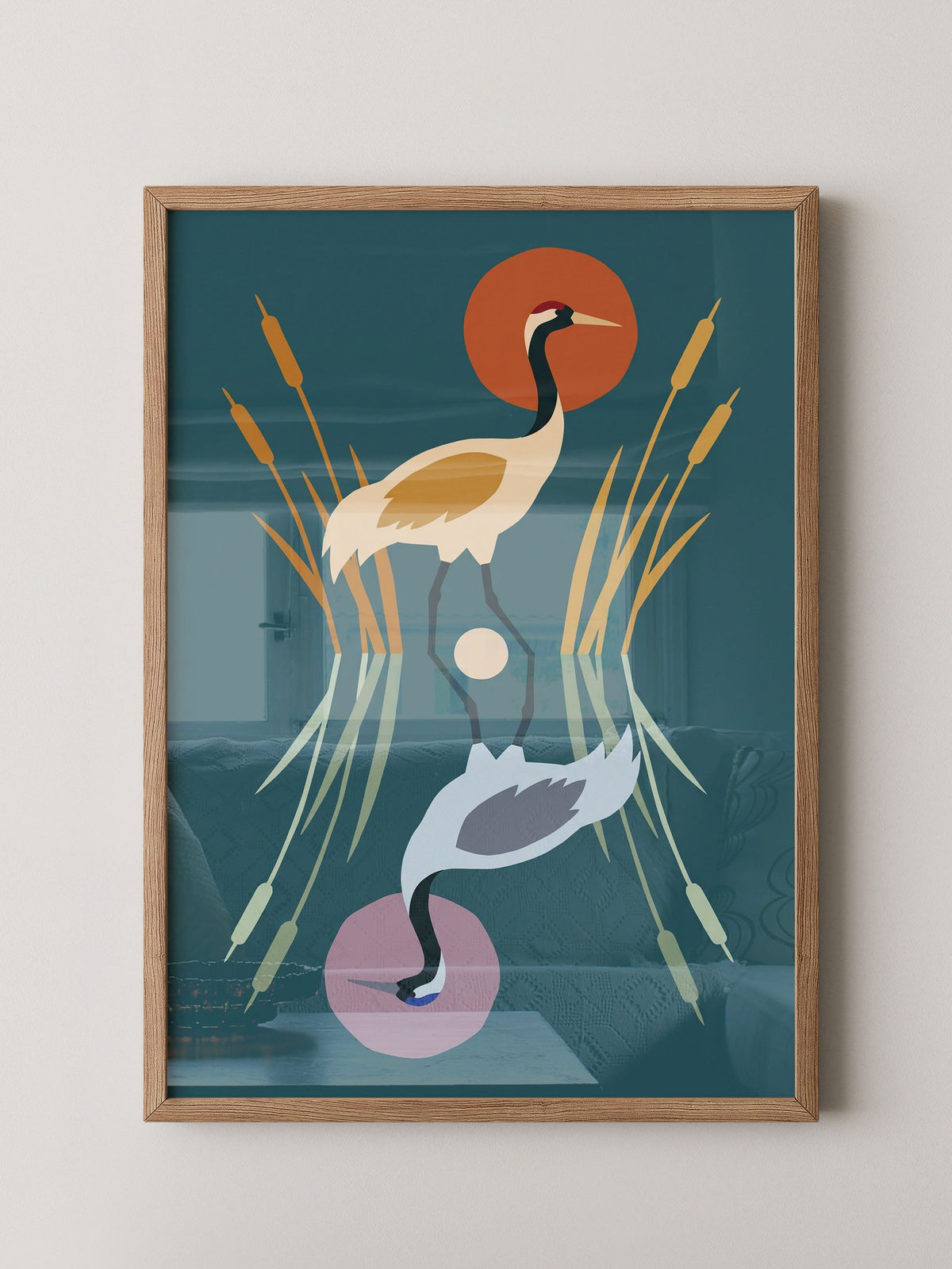 Kranich Reet Illustration