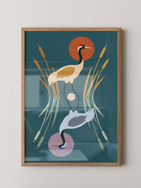 Kranich Reet Illustration