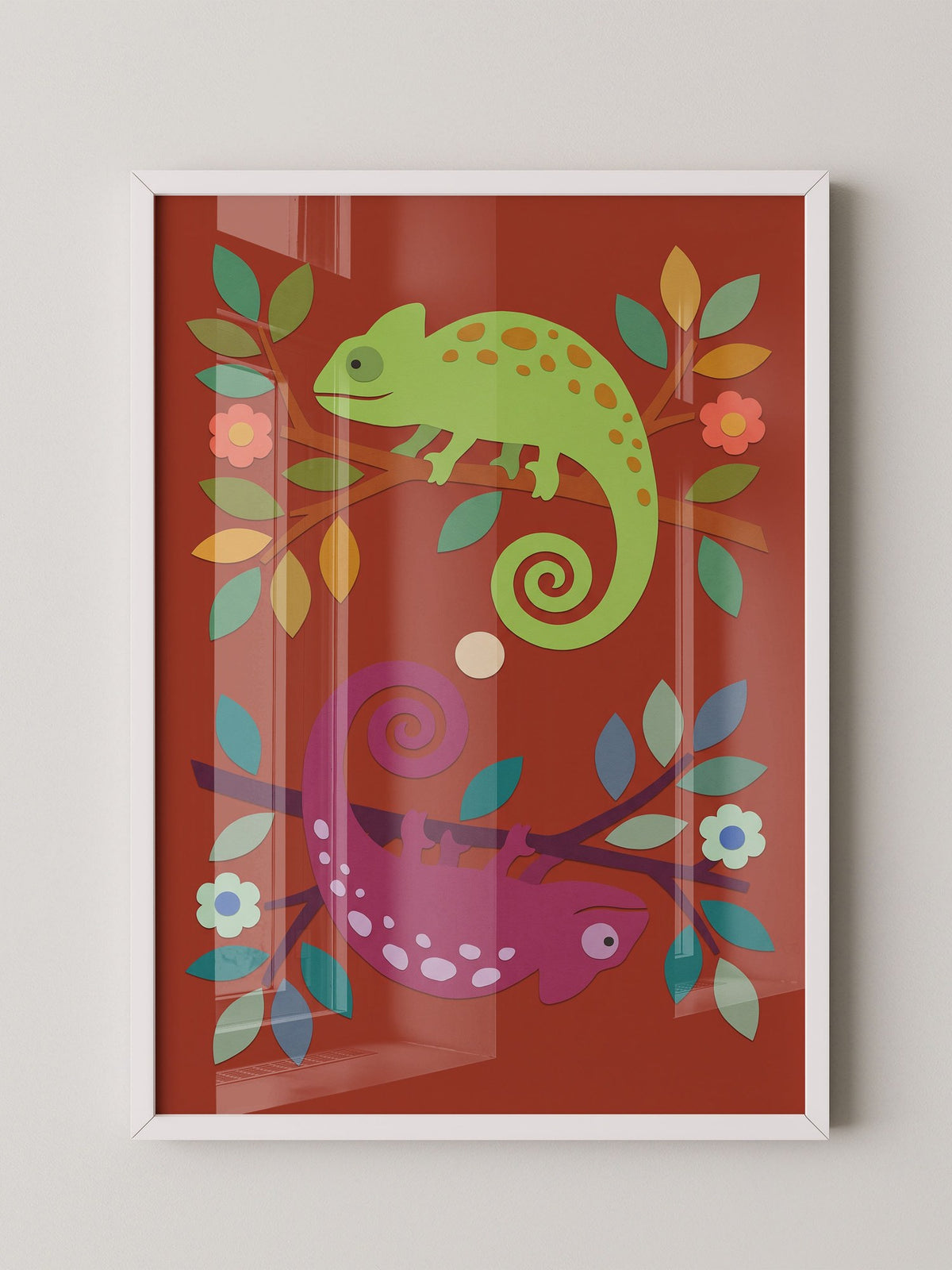 Chamäleon Natur Illustration Bunt