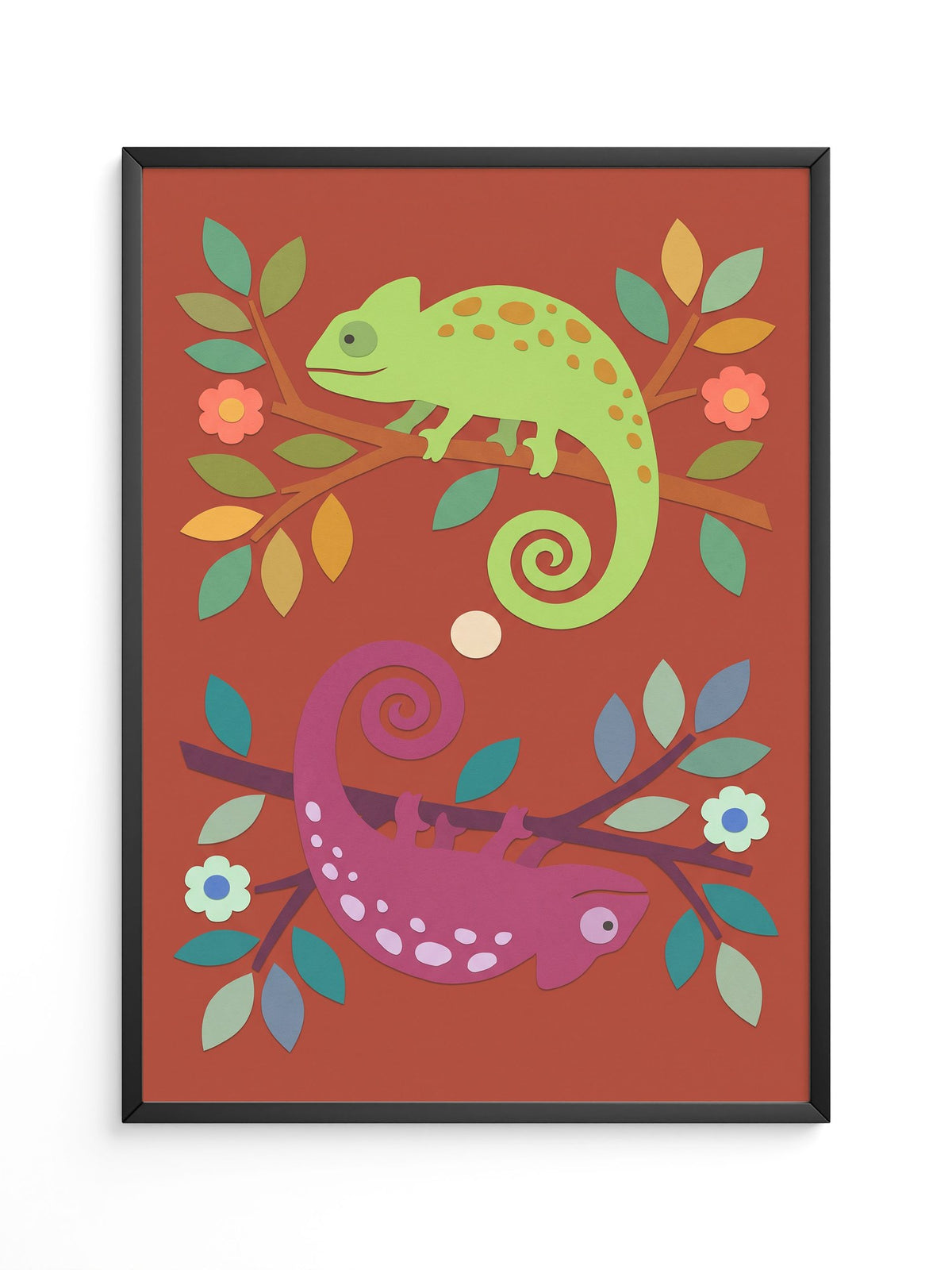 Chamäleon Natur Illustration Bunt