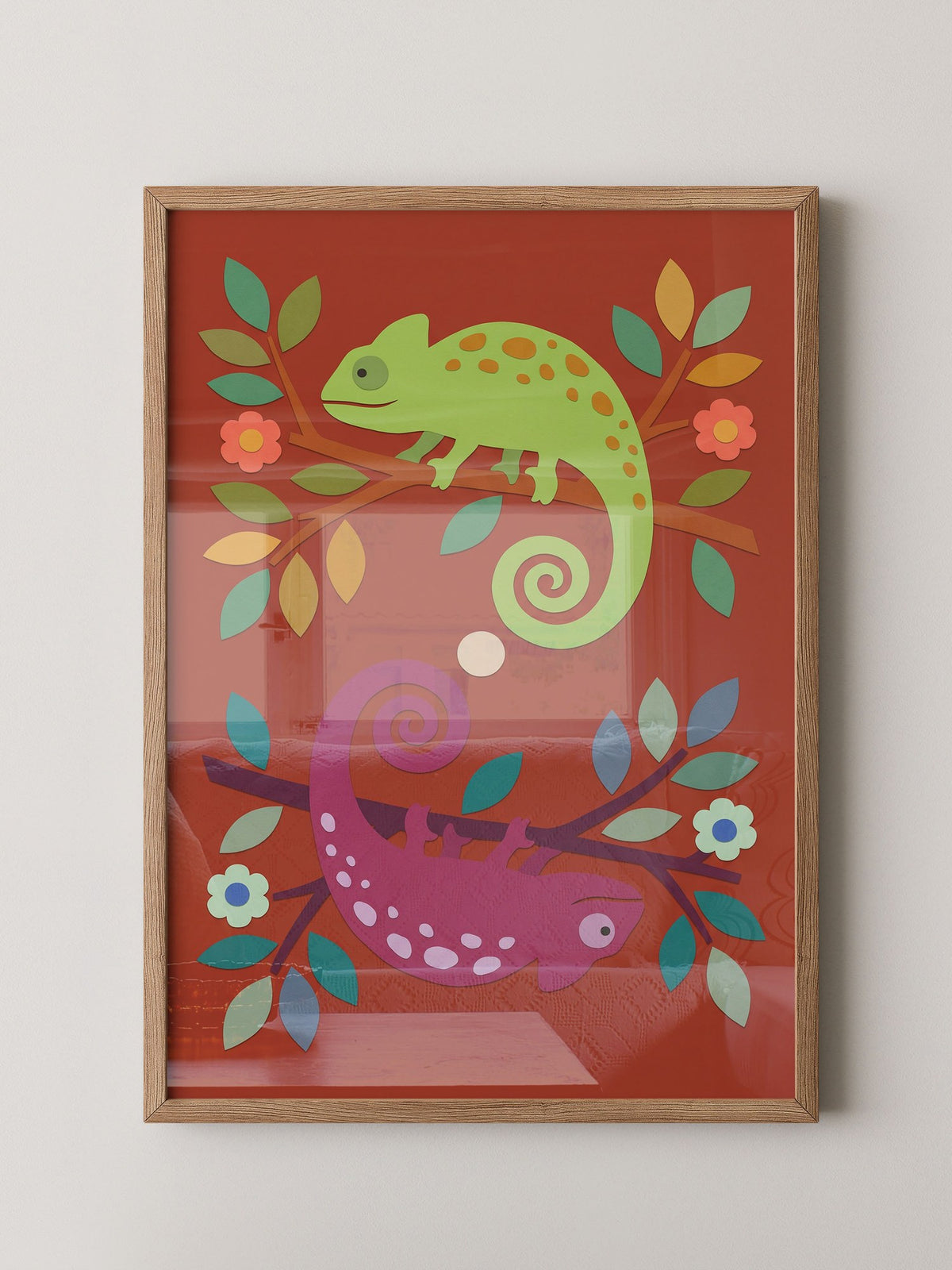 Chamäleon Natur Illustration Bunt