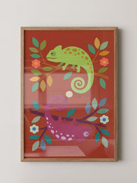 Chamäleon Natur Illustration Bunt