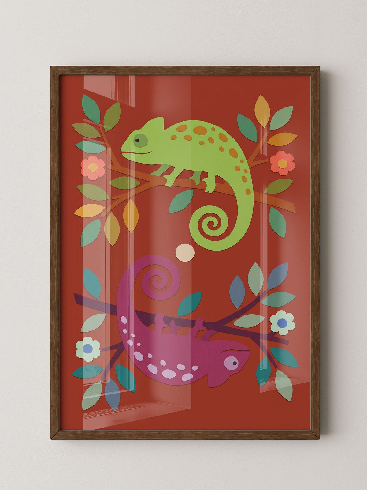 Chamäleon Natur Illustration Bunt