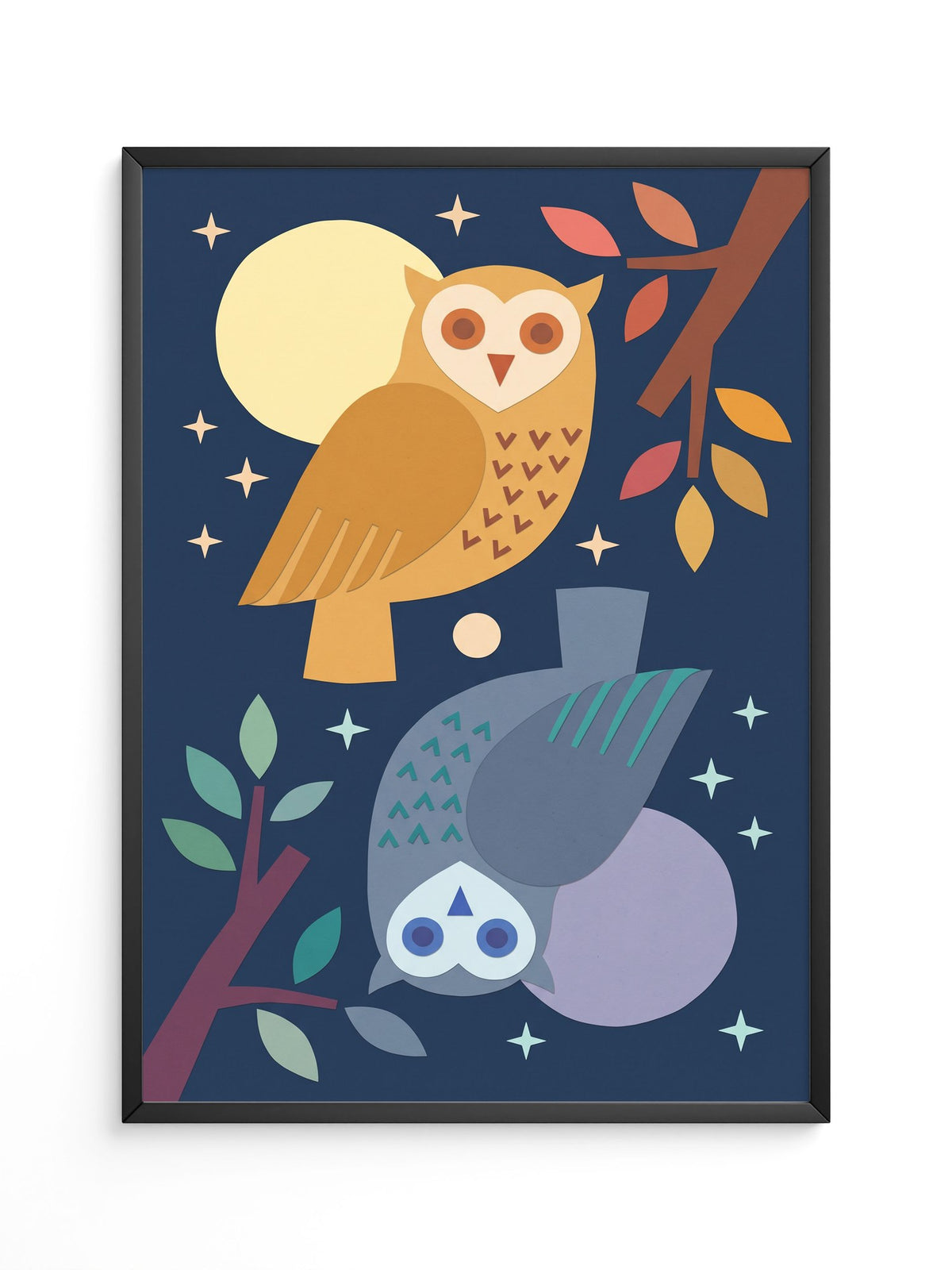 Eulen Mondnacht Illustration