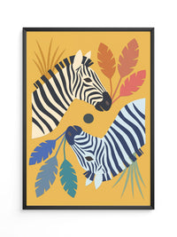 Zebra Federn Illustration Bunt
