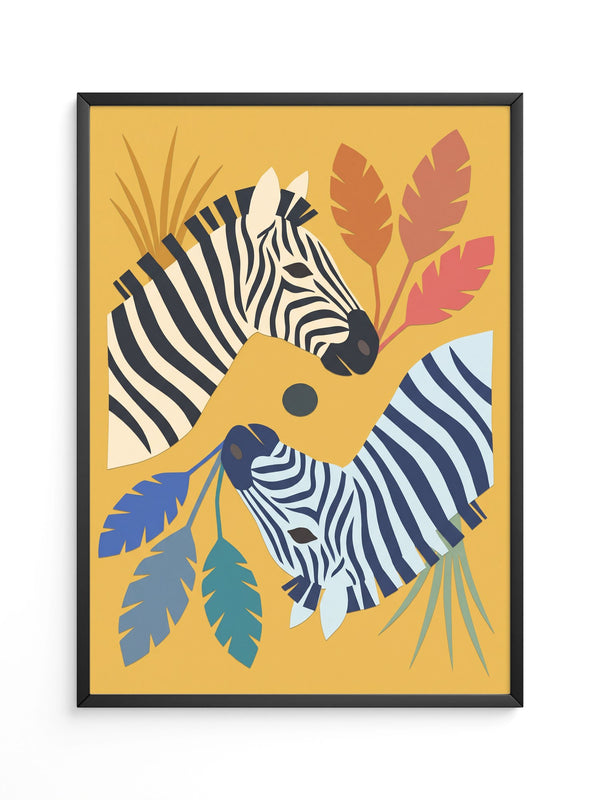 Zebra Federn Illustration Bunt