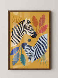 Zebra Federn Illustration Bunt