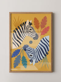 Zebra Federn Illustration Bunt
