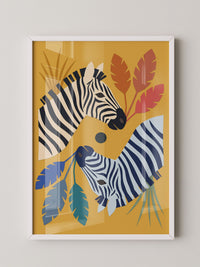 Zebra Federn Illustration Bunt