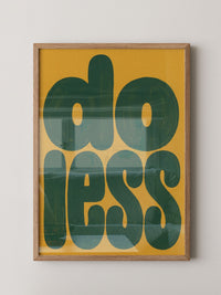 Retro Typografie Gelb Grün