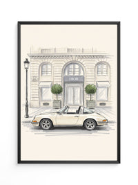 Elfer Cabrio Illustration Creme