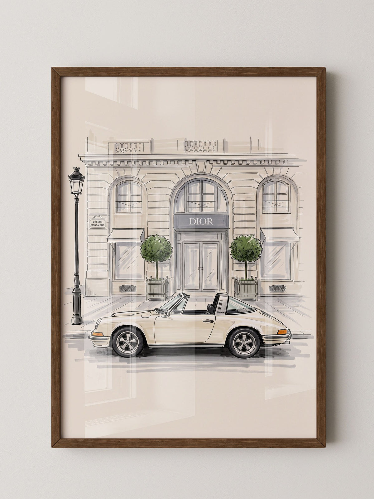 Elfer Cabrio Illustration Creme