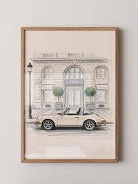 Elfer Cabrio Illustration Creme