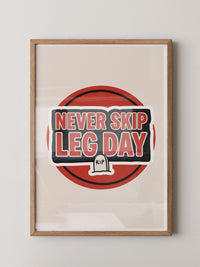 Leg Day Fitness Spruch