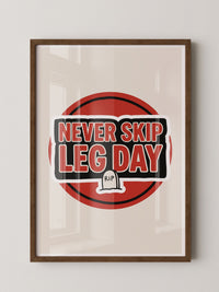 Leg Day Fitness Spruch