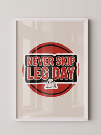 Leg Day Fitness Spruch