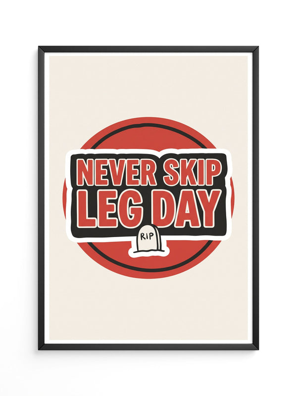 Leg Day Fitness Spruch