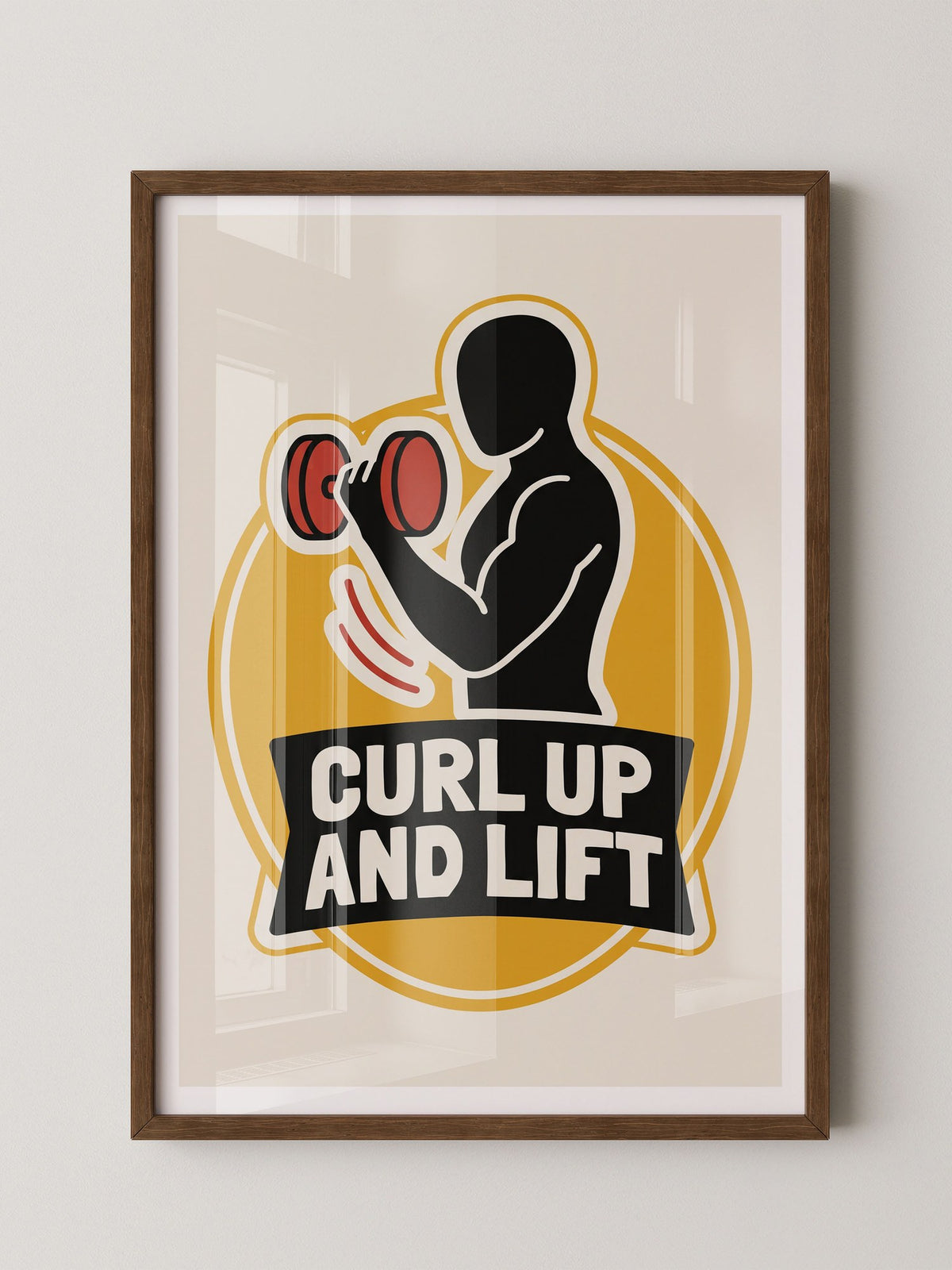 Hanteltraining Motivation Gelb