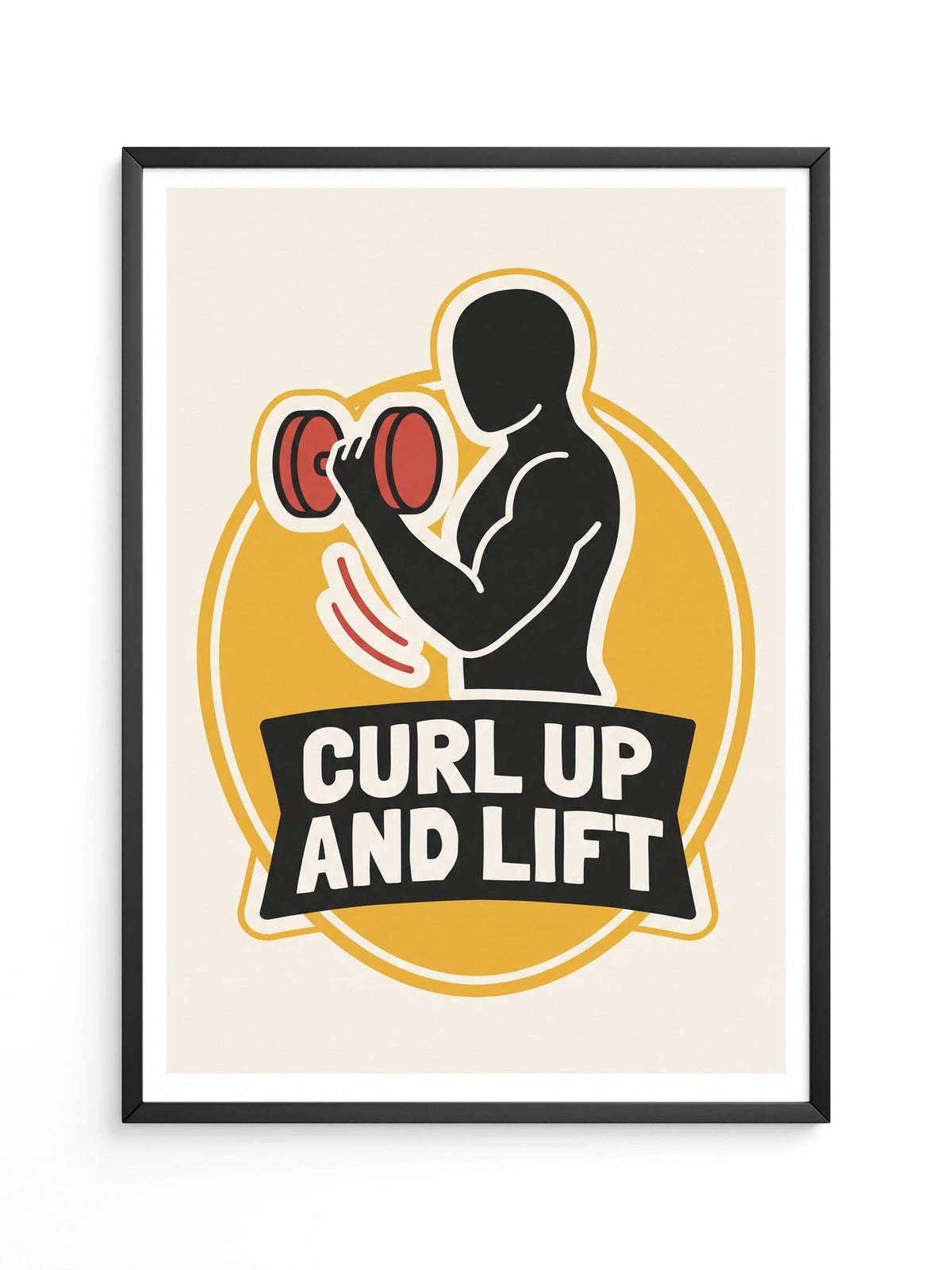 Hanteltraining Motivation Gelb