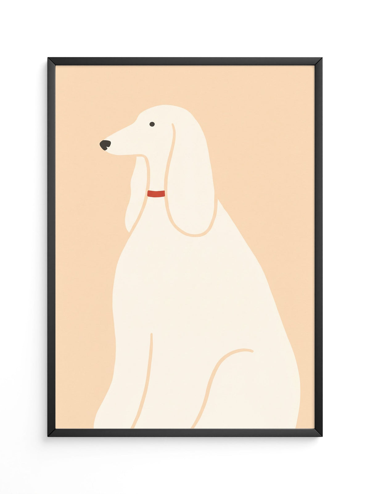 Eleganter Hund minimalistisch