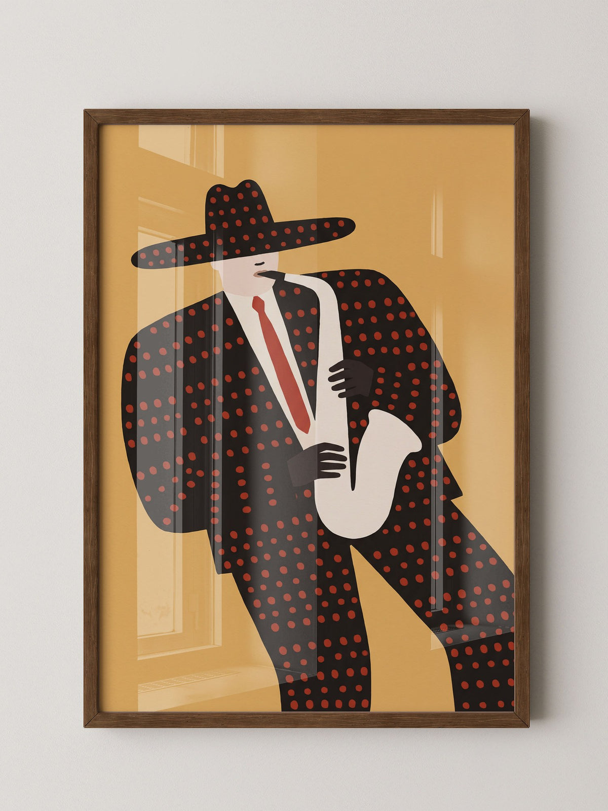 Saxophonist Retro Illustration