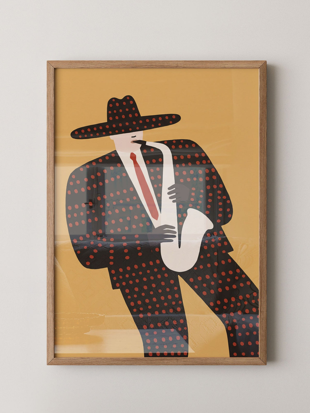 Saxophonist Retro Illustration