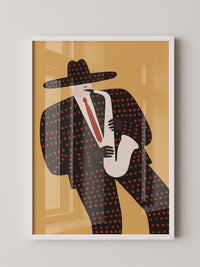 Saxophonist Retro Illustration