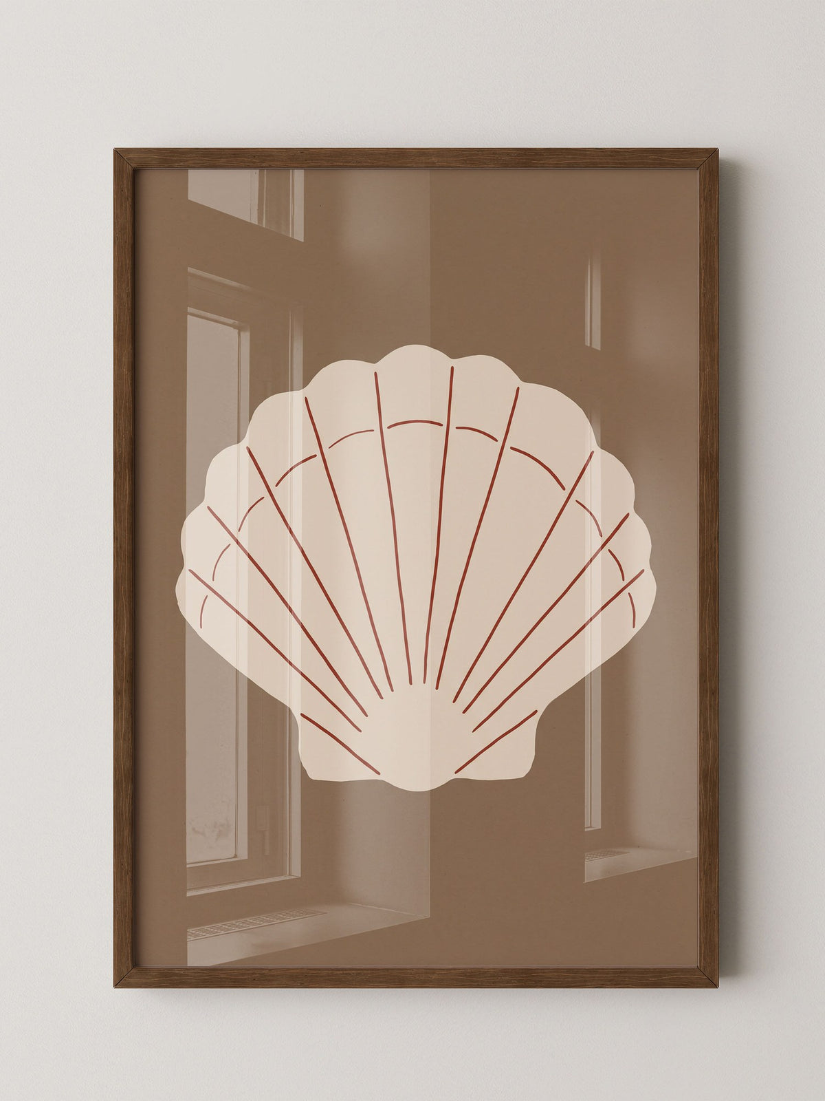 Muschel Minimalist Kunstdruck