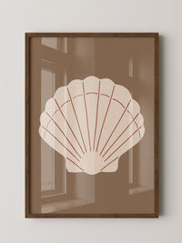 Muschel Minimalist Kunstdruck