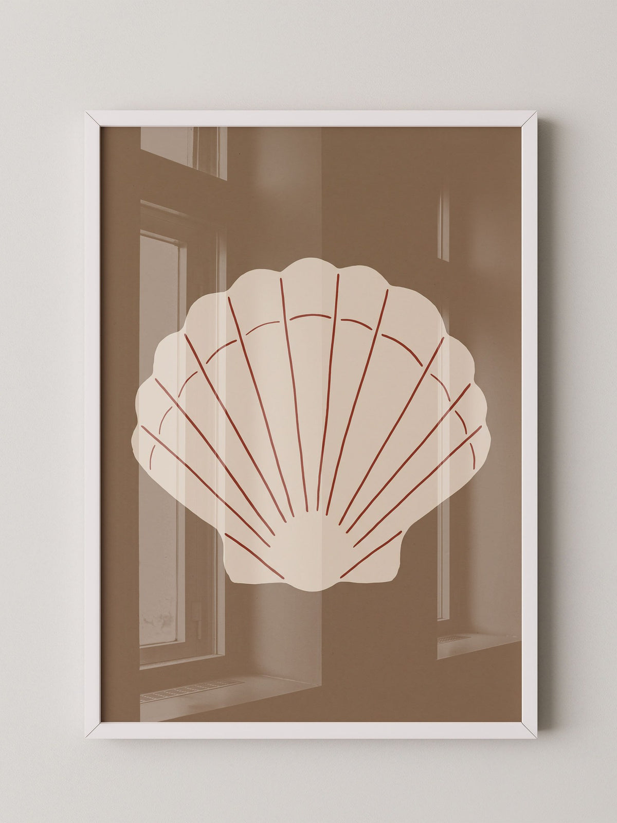 Muschel Minimalist Kunstdruck