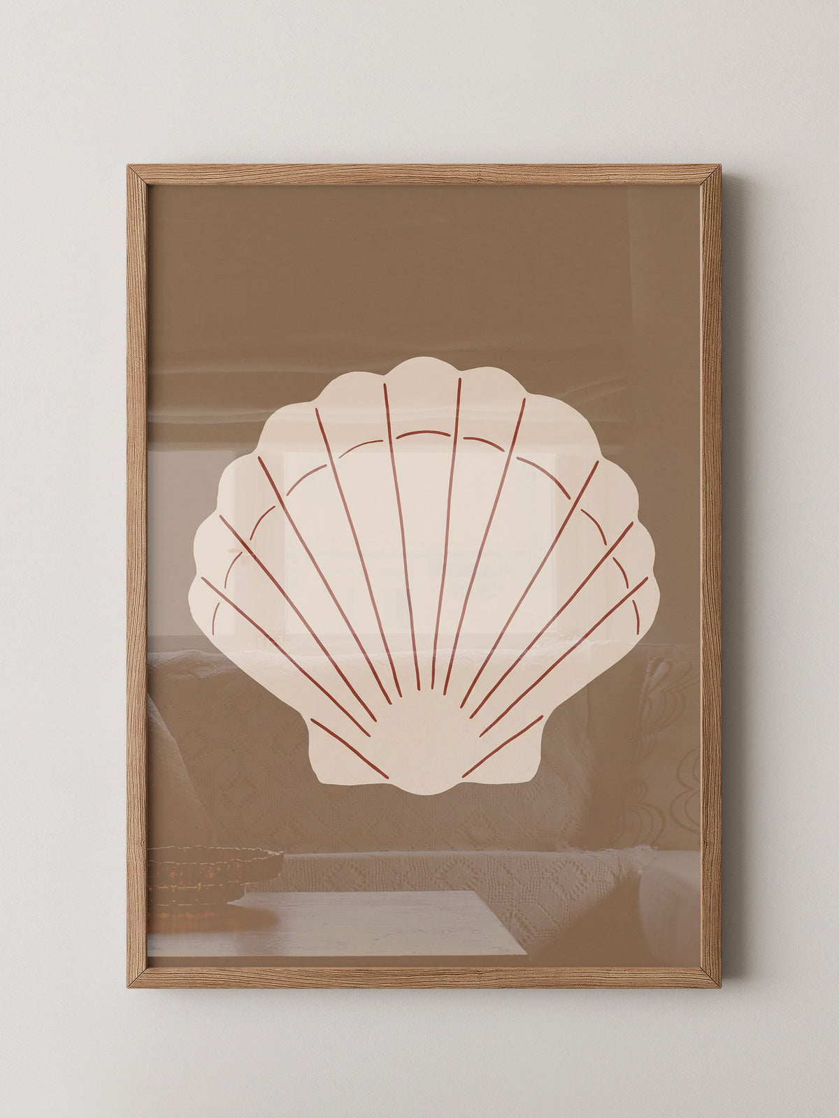 Muschel Minimalist Kunstdruck