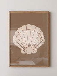 Muschel Minimalist Kunstdruck