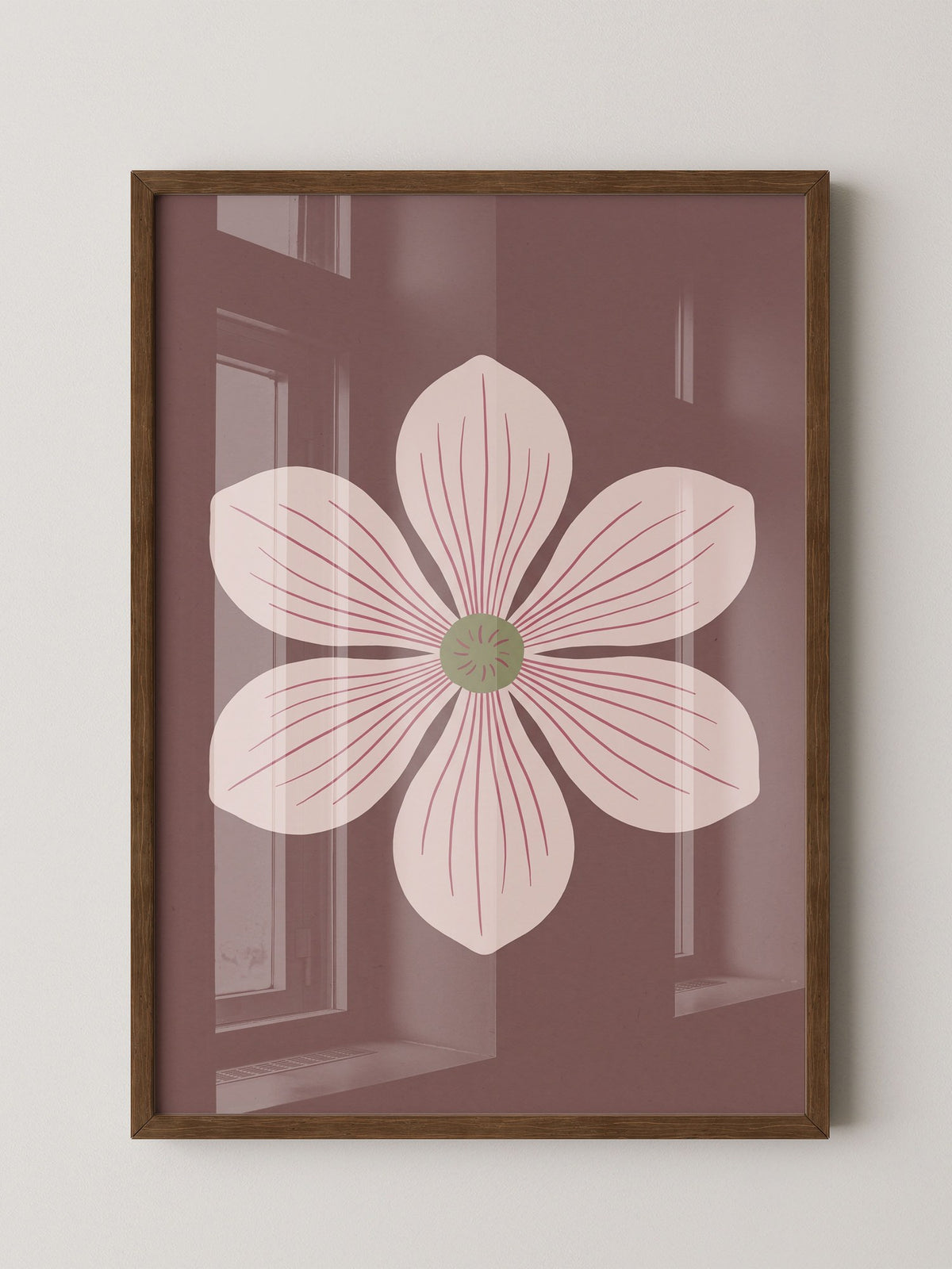 Blume Rosa Minimalistisch