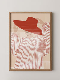 Rote Hut Dame Minimal