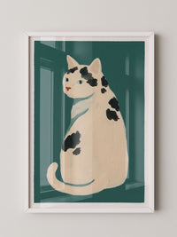 Weiße Katze Flecken