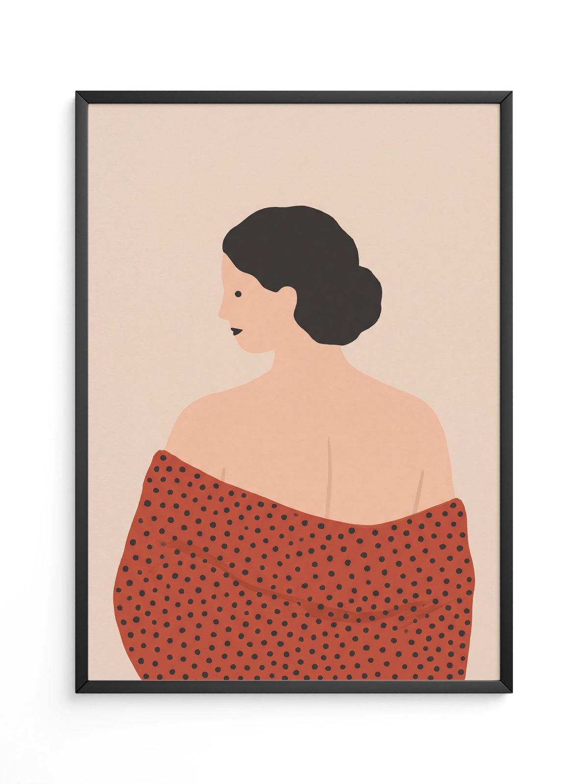 Frau Roter Schal Porträt