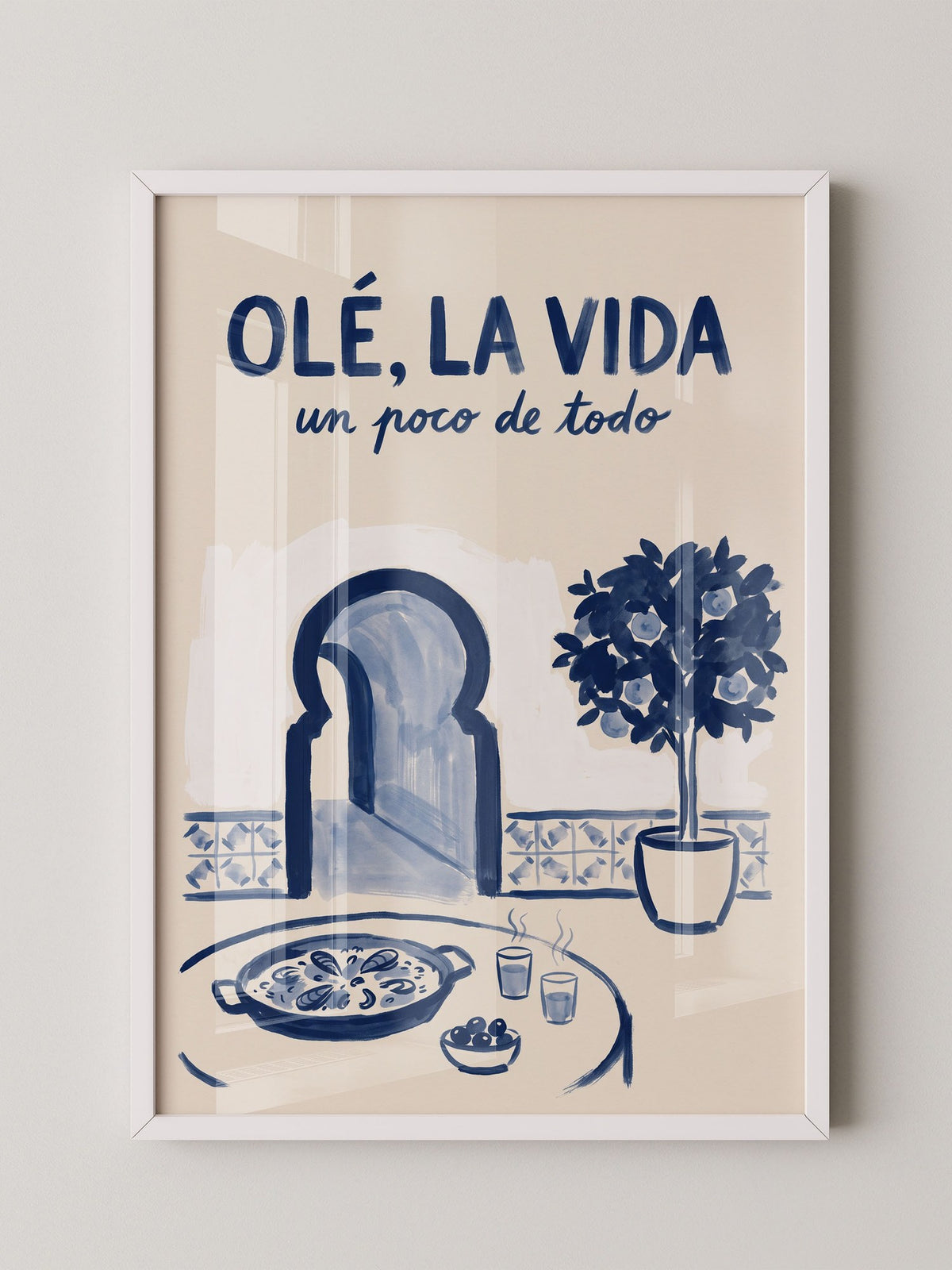 Olé Paella Poster Spanien
